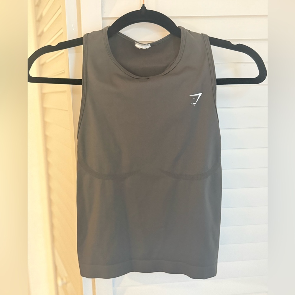 LIKE NEW Gymshark Everyday Seamless Tight Fit Tank - Strength Green